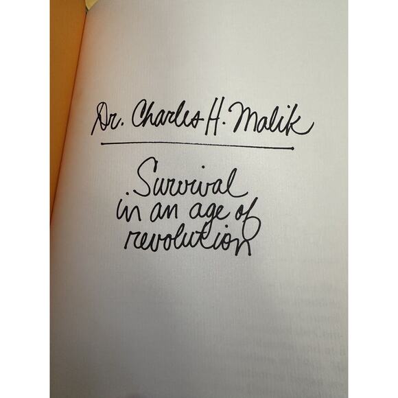 Survival in a time and age Of Revolution Dr. Charles Malik 1972 Coca-cola - Picture 2 of 7